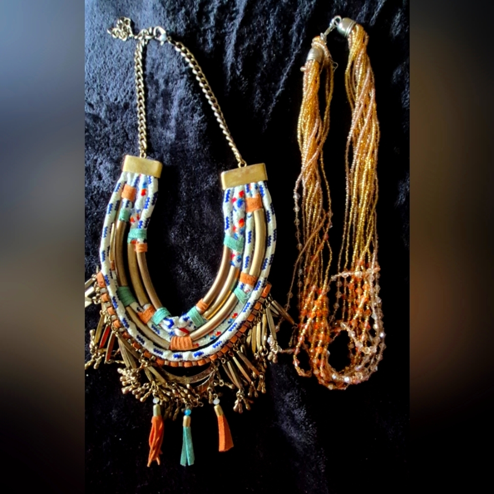 Colorful Beaded Necklace Bundle
